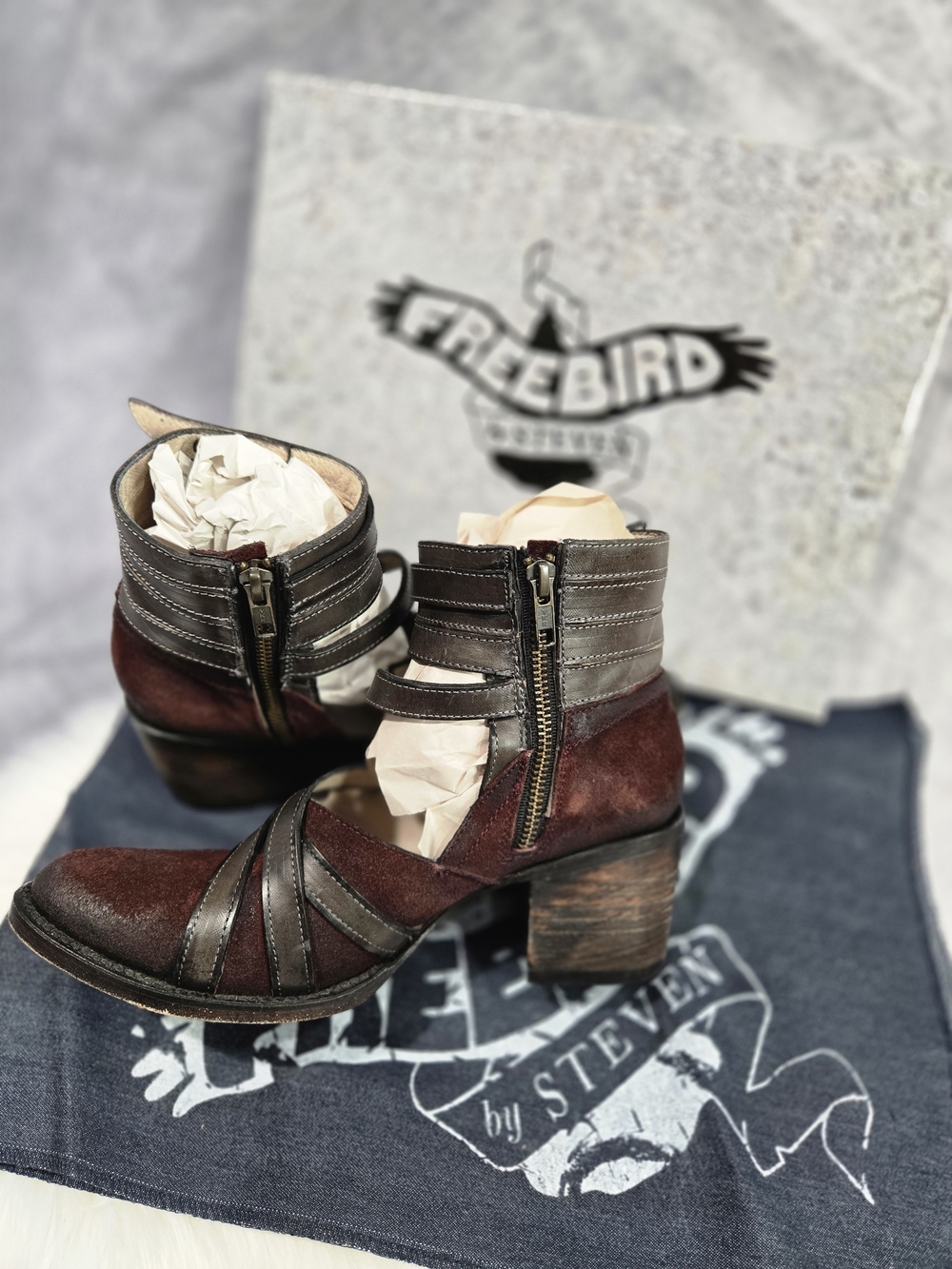Freebird by Steven "Grind" strappy ankle boots - Picture 3 of 7